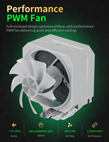 Refroidisseur de processeur haute performance upHere TDP 68CFM, ventilateur silencieux 120 mm, dissipateur à double tour, refroidisseur de processeur pour jeux