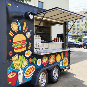 Nouvelle remorque alimentaire ACB entièrement équipée en aluminium avec bar à glaces et grill rotatif pour poulet, pour usage commercial - Product Image 1