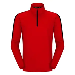 पुरुषों जिम लंबी आस्तीन टी शर्ट स्वेटर फिटनेस खेल आधा जिपर आउटडोर त्वरित सूखा चलने वाला कोट