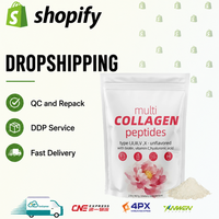 Suplementos para Dropshipping, Productos de Colágeno Multi-Péptidos en Polvo, Biotina, Vitamina C, Ácido Hialurónico, Antienvejecimiento para Adultos