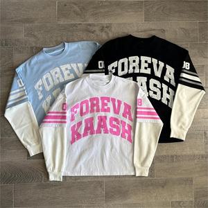 Haute qualité lourd deux pièces hommes sweats à capuche sweat impression personnalisée Logo en gros Hip Hop chemise à manches longues t-shirts connectés - Product Image 1