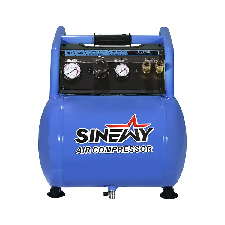 Sinewy 5G 750W 1 Hp 220V Mini compresor de aire de aceite sin trabajo pesado eléctrico industrial barato con tanque