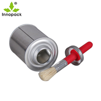 Échantillon gratuit boîte de conserve ronde en métal de 500ml avec brosse 16oz emballage de récipient vide pour huile de sabot