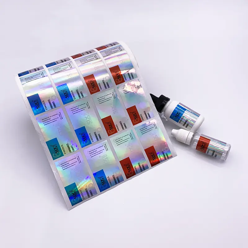 Stampa personalizzata adesivi olografici impermeabili etichette di steroidi per fiale da 10ml per imballaggi farmaceutici di steroidi