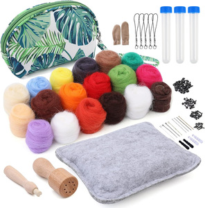 Kit de couture DIY pour débutants avec aiguille à poinçonner, outils faits main en <span class=keywords><strong>bois</strong></span> et métal, boîte de rangement, kit de couture tendance - Product Image 6