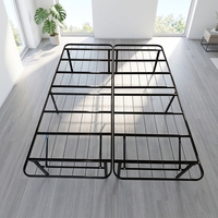 Cadre de lit en métal Queen/King Size avec rangement, lit mezzanine en métal avec rangement pour espaces étroits, appartements studio et jeunesse