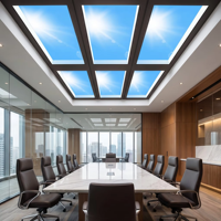 AIDLIN Panneau LED intelligent de simulation du soleil à spectre complet de 5,3 cm, lumière du ciel à diffusion Rayleigh, soin des yeux, pour pièce sans fenêtre