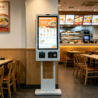 Terminal de Pago con Pantalla Táctil de 21.5 Pulgadas, Sistema Android/Windows, para Autoservicio en Restaurantes de Comida Rápida