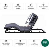 Seniorenfreundliches Elektrisch Verstellbares Bett für den Heimgebrauch Massagebettgestell mit Verriegelbaren Seitengittern Fernbedienung Waschbarer Bezug