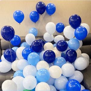 Juego de Globos de Látex Gruesos Color Azul Océano, Decoración Náutica Reutilizable para Baby Shower, Graduación, Jardín de Niños - Product Image 5