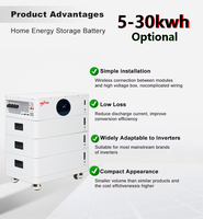 Batterie solaire au lithium LiFePO4 48V/51.2V 100-600Ah IP65 de Thaïlande, onduleur hybride tout-en-un 10-20KW, batterie domestique empilable