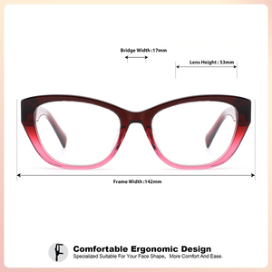 All'ingrosso occhiali ottici personalizzati di alta qualità da donna Cat Eye ultimi occhiali alla moda in acetato montatura nuovo modello da donna occhiali da vista - Product Image 2