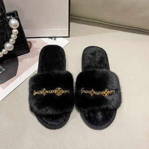 Pantoufles d'hôtel populaires à semelle TPR, doublure en flanelle, vente en gros pour femmes, avec les dernières tendances - Product Image 6