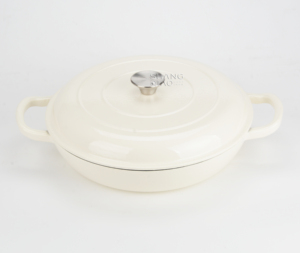 <span class=keywords><strong>Set</strong></span> di Pentole in Ghisa Smaltata Antiaderente, Pentola Olandese Rotonda, Padella e Casseruola per una Cucina Sana - Product Image 2