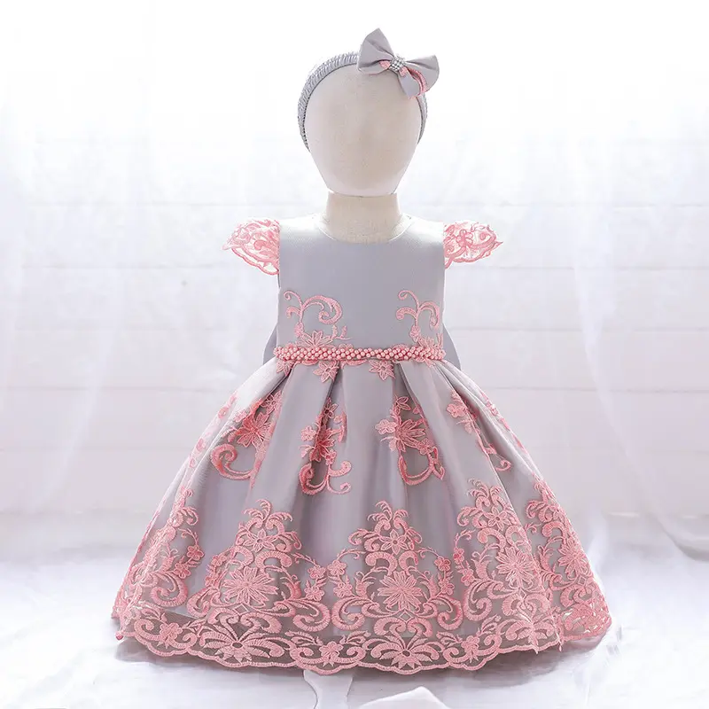 Newborn Dress For Girls Kids Wedding Party Dresses For Baby Girls 1st Birthday Princess Dress Bridesmaids Infant Baby Lace Vesti