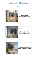 Affiches murales 3D lenticulaires créatives en plastique à image changeante, paysages et animaux, pour cadeaux de fêtes et décoration intérieure