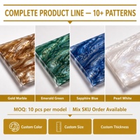 Feuille acrylique texturée personnalisable populaire de 3-30 mm, feuille décorative avec motifs uniques pour service de découpe de meubles