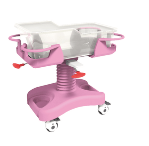 Carrito infantil de ABS de aleación de aluminio económico, <span class=keywords><strong>cama</strong></span> de Hospital, cuna de bebé móvil personalizada, uso comercial rosa de 4 ruedas - Product Image 1