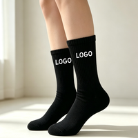 Chaussettes de sport en coton tricoté pour hommes, vente en gros, faible MOQ, logo personnalisé, design sur mesure, chaussettes athlétiques