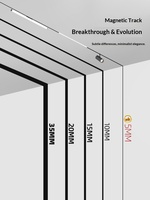 Rail magnétique ultra-fin de 5 mm encastré, pré-câblé, luminaire suspendu sans éclairage principal, modèle minimaliste intelligent pour salon