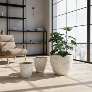 Pots de fleurs modernes en céramique émaillée blanche faits à la main Pots de jardin décoratifs en porcelaine bonsaï Carton emballé pour un usage domestique - Product Image 5