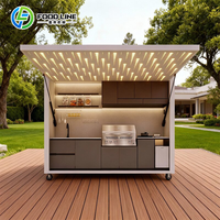 Set Cucina da Esterno con Barbecue e Frigorifero, Cucina Esterna con Bar e Pergola