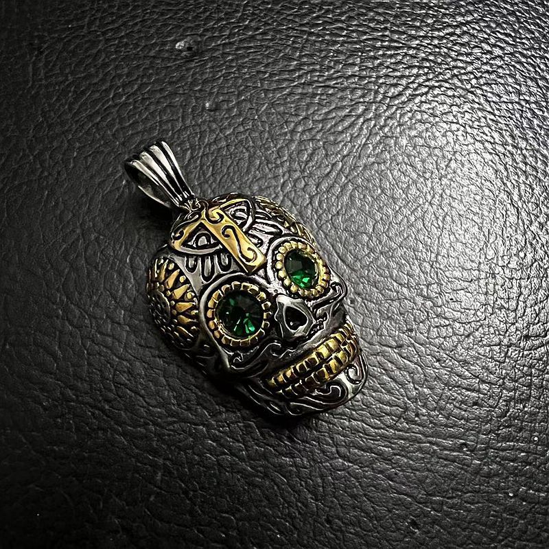 Pendentif oeil vert bicolore