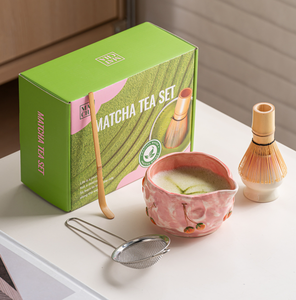 Ensemble de bols à matcha en céramique peints à la main avec motif d'<span class=keywords><strong>arbre</strong></span> fruitier en relief et bec verseur – Vente en gros - Product Image 1