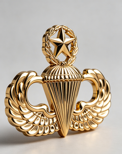 Insignia de Paracaidista Personalizada de Metal, Insignia de Maestro Paracaidista, Pin Conmemorativo en Relieve 3D - Product Image 2