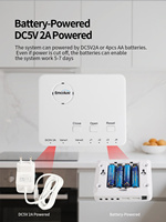 Système intelligent de détection de fuites d'eau avec vanne d'arrêt automatique électrique DN15 1/2 pouce et 3 capteurs de fuite d'eau de 6 m pour la protection domestique