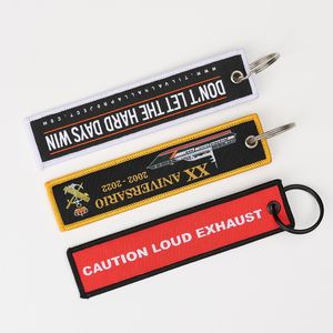 QY Custom Embroidered Polyester Keychain Woven Fabric <b>Key</b> <b>Ring</b> Thermal Transfer Printed Promotional Gift - Product Image 2