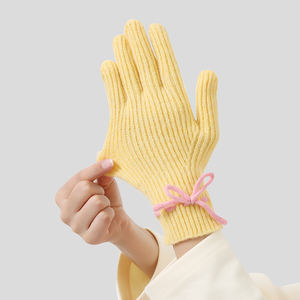 2026 yeni moda kadın yay kış termal dokunmatik kalınlaşmış sıcak örme eldiven - Product Image 4