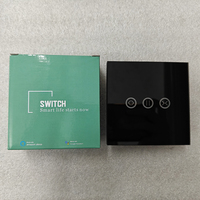 Interrupteur de rideau WiFi Tuya, moteur électrique pour volets roulants, panneau tactile en verre EU/UK, compatible Google Home, pour maison intelligente