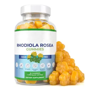 OEM/ODM Etiqueta Privada vegana Rhodiola Rosea gomitas suplementos Ashwagandha Extracto de raíz gomitas