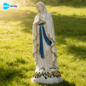 Sculpture en marbre blanc grandeur nature <span class=keywords><strong>de</strong></span> Notre-Dame <span class=keywords><strong>de</strong></span> <span class=keywords><strong>Lourdes</strong></span>, fabriquée sur mesure et artisanale pour l'église, la maison/le jardin, chapelet pour la prière et la dévotion - Product Image 3