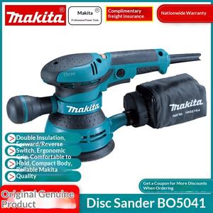 Levigatrice Orbitale a Disco Originale Makita per Lavorazione del Legno, Carta Abrasiva, Levigatura Pareti, Stucco, Macchina Senza Polvere 220V a Velocità Variabile BO5041 - Product Image 2