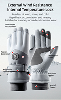 Gants de ski imperméables à écran tactile isolés pour homme, femme et enfant, pour les sports de neige