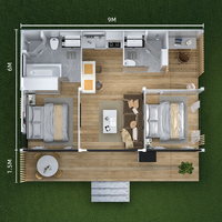 Maison modulaire préfabriquée mobile de 40 pieds avec panneau sandwich et conteneur pliable extensible en acier, design moderne
