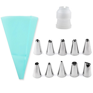 Bolsa de decoración de crema para pasteles, juego de boca de decoración de acero inoxidable, bolsa de extrusión de crema reutilizable, herramientas al por mayor, herramientas para hornear ookie - Product Image 6