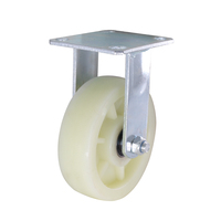 Roulettes robustes en PP/Nylon de 5/6/8 pouces avec frein fixe/à blocage total, capacité 250-300 kg, largeur 45 mm, pour chariot d'entrepôt