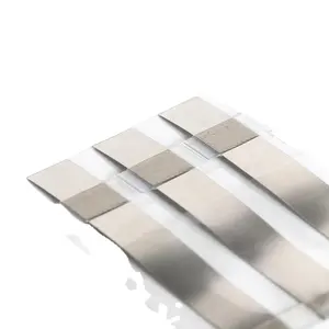 Tab Aluminium Nikel Lebar 8Mm, dengan Pita Polimer Perekat Sebagai Terminal Negatif untuk Kantong Bahan Baterai