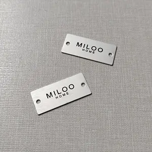 Custom Sanitary Trademark Metal Label Nameplate Engraved Printing With Perforated Process Metal Nameplate