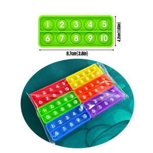 批发定制硅胶十格数学算盘板数字计数加减法练习教育玩具 - Product Image 2
