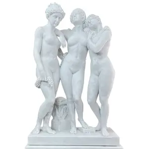 European Western Indoor Outdoor Hotel Gardens Life Size Sexy Women Statues Stone Marble Naked Woman Statue