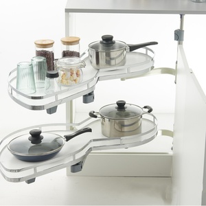 Cesta de platillo extraíble de acero multiusos para cocina, sala de estar, armario de suelo estético, almacenamiento de esquina para dormitorio, supermercado - Product Image 6