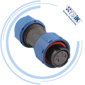 Connecteur d'aviation en plastique SP17 2 <span class=keywords><strong>3</strong></span> 4 <span class=keywords><strong>5</strong></span> 7 9 10 broches, <span class=keywords><strong>prise</strong></span> de câble, connecteur de panneau mâle/femelle étanche IP68 avec capuchon - Product Image 4