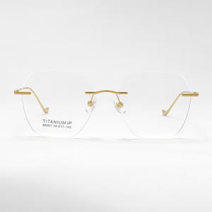 Montura de Gafas de Titanio Puro sin Aro, Rectangulares, Unisex, Lentes de Plástico Anti-UV 98001, Origen Danyang - Product Image 3