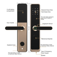 Application TTLOCK pour serrure intelligente, serrure numérique sécurisée, biométrique, tactile et par empreinte digitale, mot de passe, clé électronique, contrôle d'accès pour hôtel, porte en bois