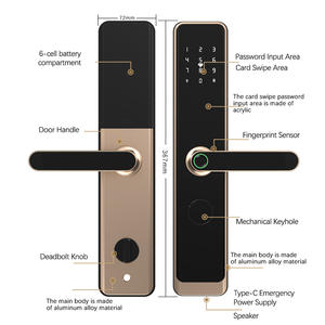 Tlock app עבור Bluetooth חכם מנעול מאובטח דיגיטלי מאובטח & טביעת אצבע סיסמא טביעת אצבע בקרת גישה אלקטרונית מלון מפתח - Product Image 3