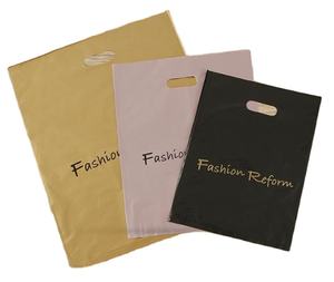 Bolsa de plástico para compras, bolsa de plástico troquelado con logotipo impreso personalizado, HDPE LDPE - Product Image 1